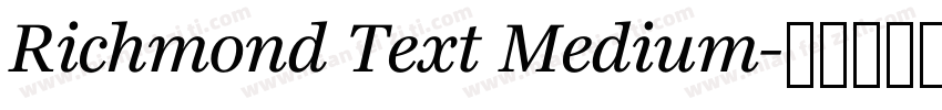 Richmond Text Medium字体转换